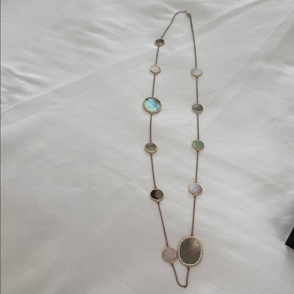 Mother of pearl long necklace